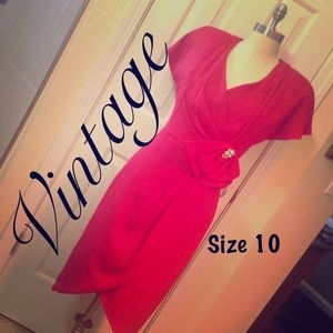 Vintage VTG red dress