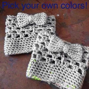 Boot Cuffs with Bow