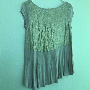 Glitter back blouse