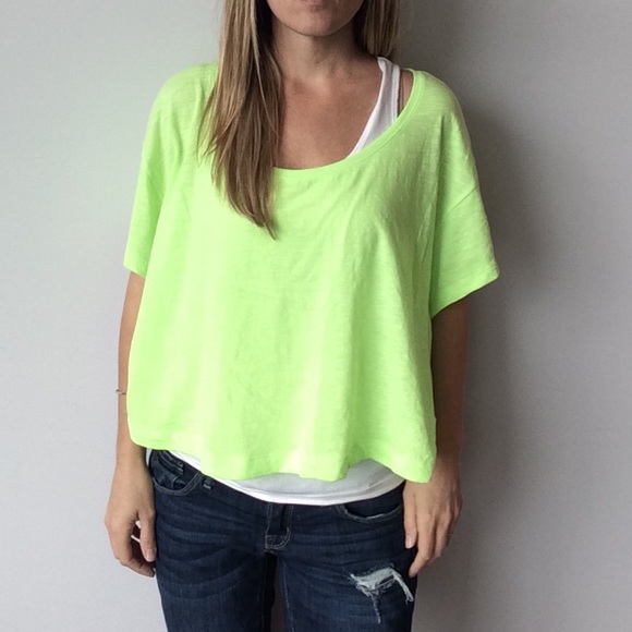 PINK Victoria's Secret Tops - VS Pink neon slouch top