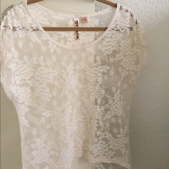 Lace bathing suit cover up