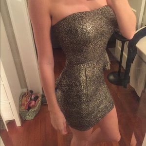 Sparkly strapless dress