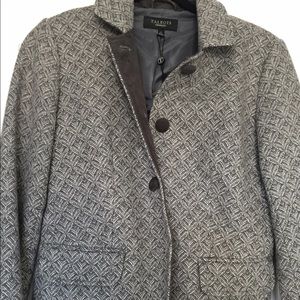 Grey with white blazer