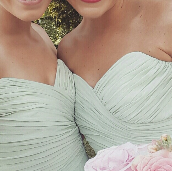 Bridesmaid long dress Max,Mint green -seafoam maxi - Picture 2 of 4