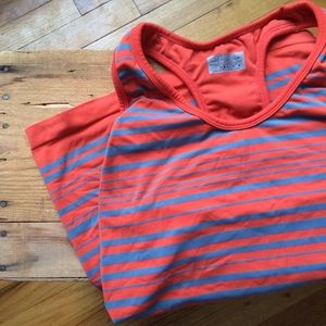 ATHLETA striped racer back tank