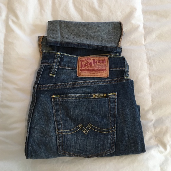 Lucky Brand, dark wash, cropped, capri jeans