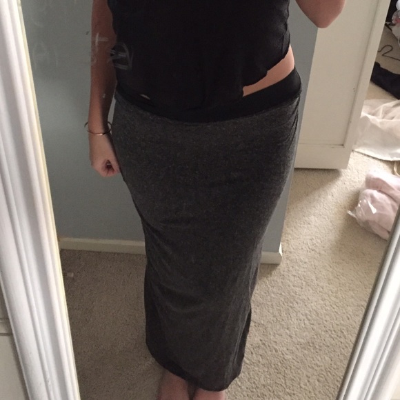 ZARA long gray skirt