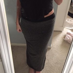 ZARA long gray skirt