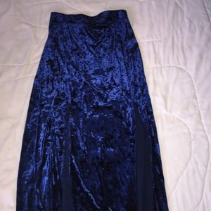 Velvet Maxi Skirt