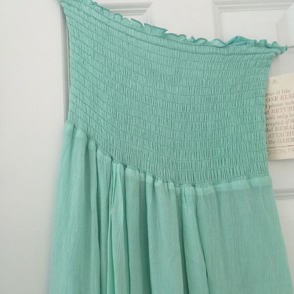 Smocked peasant maxi dress