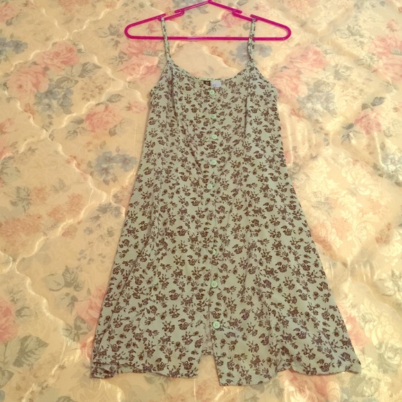 Blue Floral Print Dress