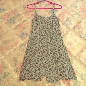 Blue Floral Print Dress