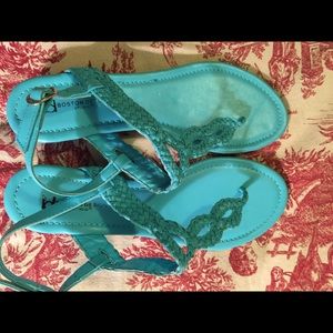 Turquoise sandals size 8
