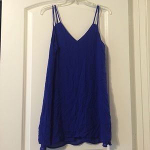 Blue v-neck dress