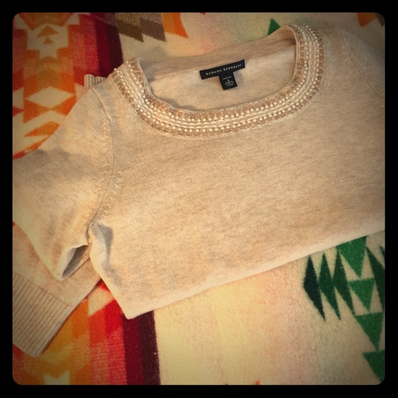 Banana Republic beaded sweater