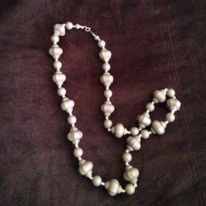 Gray and silver necklace