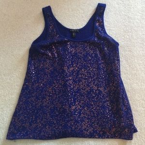 FANG blue and copper tank top