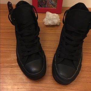 Brand New All Black Converse High Top Sneakers