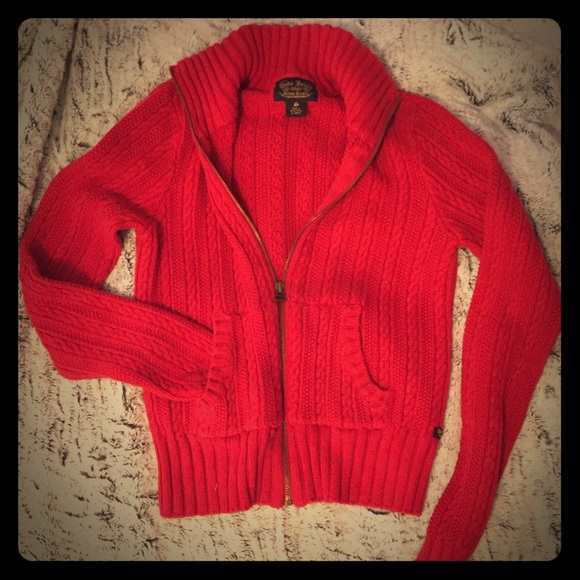 Ralph Lauren Sweaters - Red Ralph Lauren Cable Knit Cardigan! ❤️