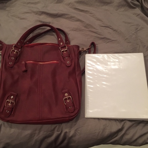 Urban Outfitters Maroon Faux Leather Bag - Picture 3 of 3