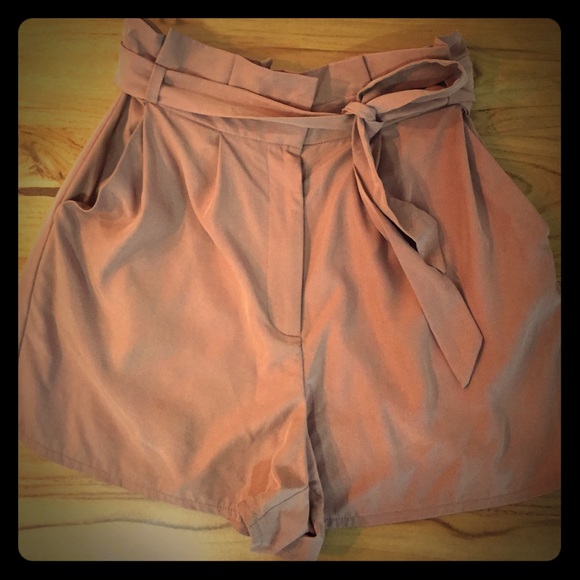 Topshop paper bag shorts