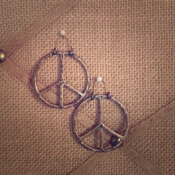 Peace sign earrings