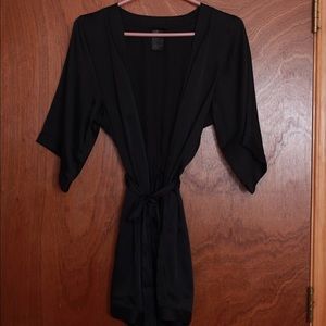 H&M silk black robe