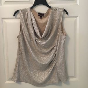 Gold Cowl neck Tank