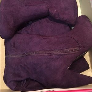 Purple Heeled Boots