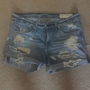Rah and bone destructed boyfriend shorts