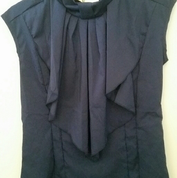 *Sold*  Navy Blouse - Picture 3 of 4