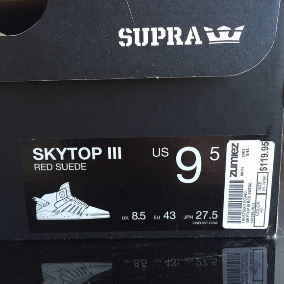 Red Supra shoes - Picture 4 of 4