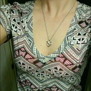 Pink XS Aztec Print Shirt