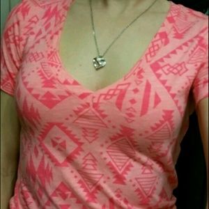 Pink XS Aztec Print Shirt