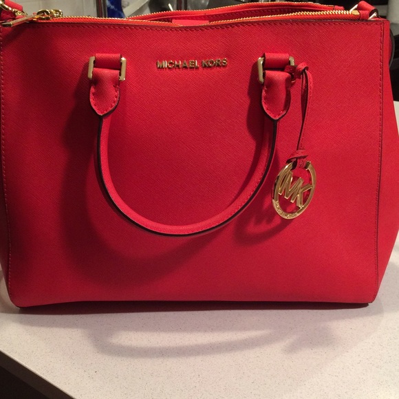 Red Michael Kors Satchel bag