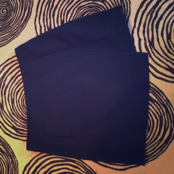 Monteau Black Mini Skirt with Asymmetrical Flap.