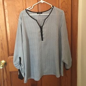 Blue and black pattern shirt