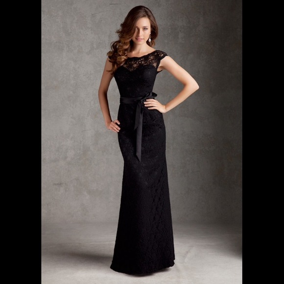 Black lace mori lee mermaid prom dress