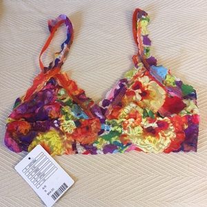NWT multi colored anthropologie bralette, small.