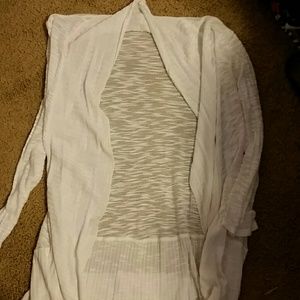 White cardigan