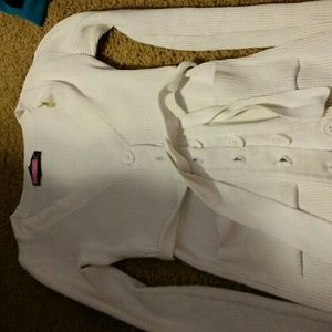 White cardigan