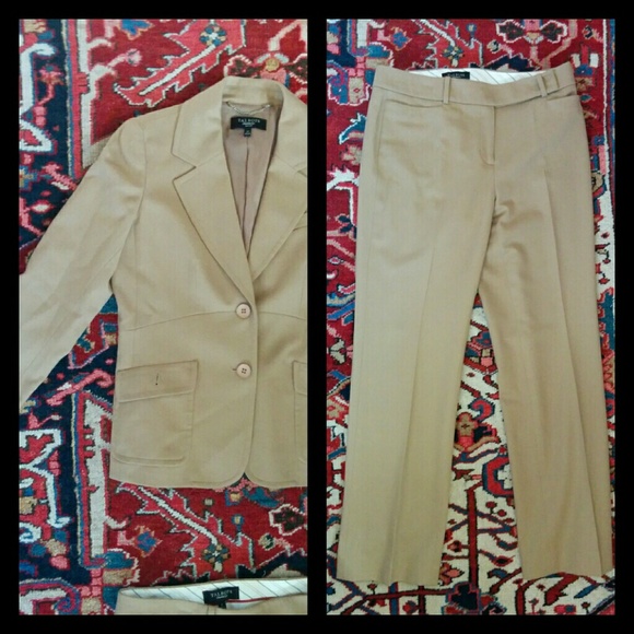 Talbot's Jacket women's khaki wool pants suit