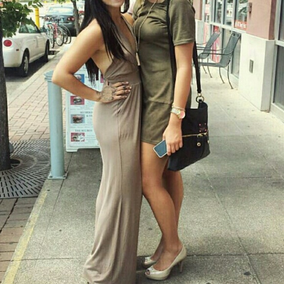 Adorable suede Olive green dress!