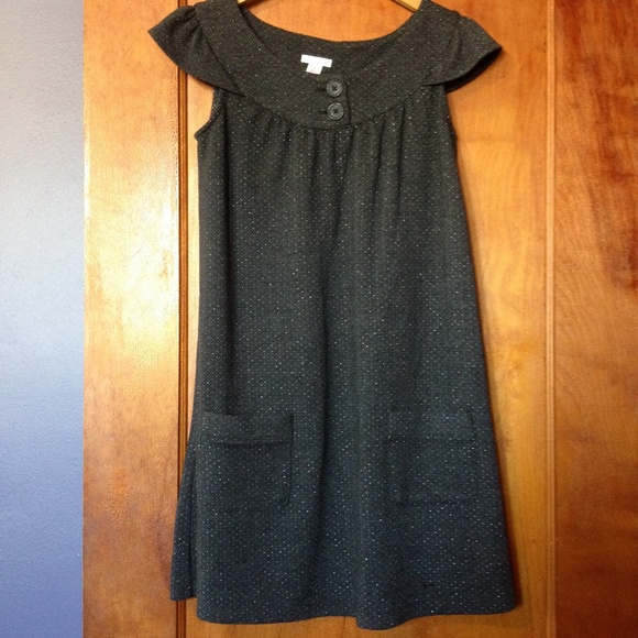 Grey herringbone dress