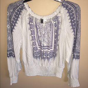 A long sleeve crop top