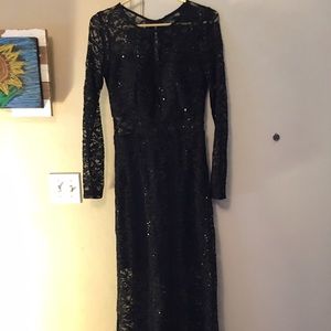 Black lace formal dress