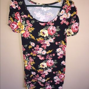 A short tight flower dress
