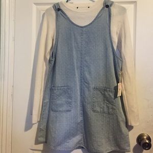 Denim pinafore dress
