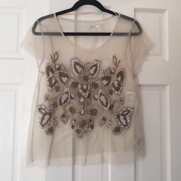 Urban Outfitters (Kimchi Blue) Embellished Blouse