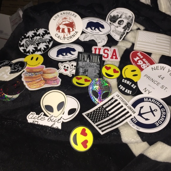 Lot of 30 Brandy Melville Stickers with bonus ones